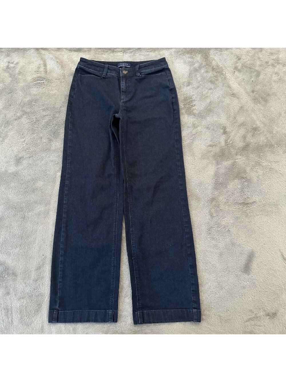 Talbots Outlet Simply Flattering Collection Dark Wash Straight Leg Jeans 4 Wide